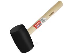 Молоток резиновый с деревянной рукояткой 450гр черный, WORKPRO WP241039