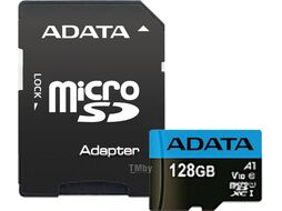 Карта памяти A-data microSDXC (Class 10) 128GB + адаптер (AUSDX128GUICL10A1-RA1)