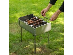 Мангал-дипломат в сумке 410x280x125, 1,5 мм, 6 шампуров в комплекте PALISAD Camping 69538