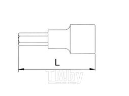Головка торцевая с шестигранной вставкой 1/2" 7 мм L=55 мм, LICOTA H4H007