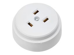 Розетка РШ для электрической плиты 32 А, 250 В, 2Р+РЕ (ОУ) белая REXANT