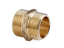 Ниппель нр-нр 3/8", латунь, инд.упаковка Ferro N02ZW