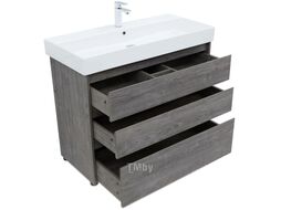 Тумба с умывальником Aquanet Nova Lite 100 / 307082 (дуб рошелье)