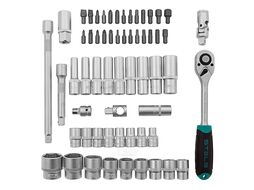 Набор инструментов, 1/2", CrV, пластиковый кейс 60 предм. STELS 14103