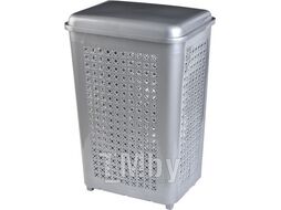 Корзина для белья с крышкой 80 л., POBEDA (цвета в ассортименте) P1KV001