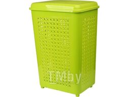 Корзина для белья с крышкой 80 л., POBEDA (цвета в ассортименте) P1KV001