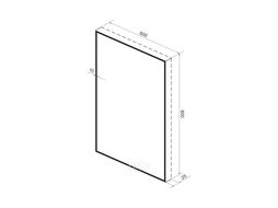 Прямоугольное зеркало с фоновой LED-подсветкой Wellsee 7 Rays Spectrum 172200960 (60*80 см, черный контур, сенсорная кнопка)