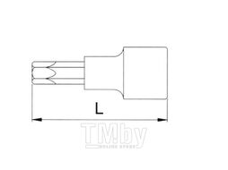 Головка торцевая с вставкой torx 1/2" T40 L=100 мм Licota H4T040A