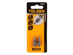 Набор вставок (бит) торцевых 1/4", Torx, T20, 25 мм, 2 предмета TOLSEN TT20223