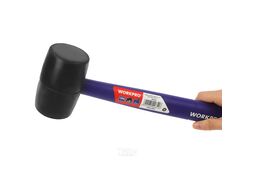 Молоток резиновый с пластиковой рукояткой 450гр черный, WORKPRO WP241041