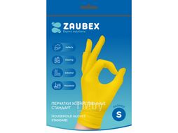 Перчатки латексные хозяйственные р-р XL стандарт желтый Zaubex HLG70-35E