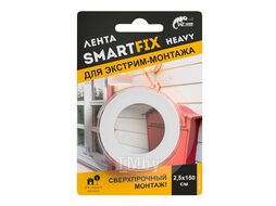 Клейкая лента двусторонняя 25 мм*1,5 м "SmartFix Heavy" монтажная, сверхсильная Klebebander SFV2515T