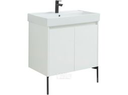 Тумба с умывальником Aquanet Nova Lite 75 / 302526 (белый глянец)