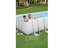 Каркасный бассейн Bestway Power Steel 56670 (488x244x122см, с фильтр-насосом, лестницей и тентом)