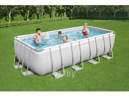 Каркасный бассейн Bestway Power Steel 56670 (488x244x122см, с фильтр-насосом, лестницей и тентом)