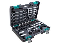 Набор инструментов, 1/2", CrV, пластиковый кейс 31 предм. STELS 14102