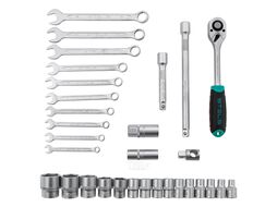 Набор инструментов, 1/2", CrV, пластиковый кейс 31 предм. STELS 14102