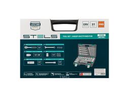Набор инструментов, 1/2", CrV, пластиковый кейс 31 предм. STELS 14102