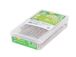 Саморез усиленный по дереву TORX20 4.0x70, потай, желт. цинк (70шт) EKT B009192
