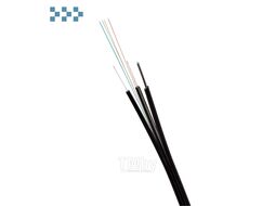 Кабель оптический FTTH Drop с тросом, FRP, PE, 2 волокна, SM G657 Lanmaster LAN-OFC-FOF2-S7-PE-T