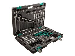 Набор инструмента, 1/4", 3/8", 1/2", Cr-V, S2, усиленный кейс, 216 предм. STELS 14115