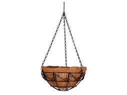 Подвесное кашпо с орнаментом, 25 см, с кокосовой корзиной PALISAD 69003