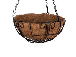 Подвесное кашпо с декором, 25 см, с кокосовой корзиной PALISAD 69005