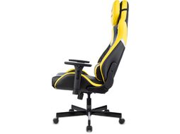 Кресло игровое Бюрократ Knight Thunder 5X черный/желтый эко.кожа крестов. металл