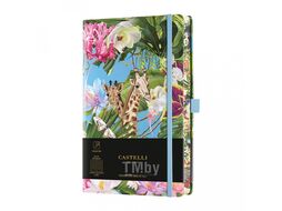 Блокнот А5 130*210 мм., 96 л., тонир., лин. "Eden Panda" обл. искусств. матер., на резинке, разноцветный, срез разноцветный