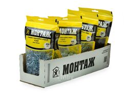 Саморез с прессшайбой 4.2x32, острый, цинк, (400шт) МОНТАЖ MD001067