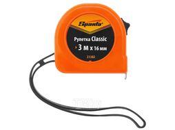 Рулетка Classic, 3 м х 16 мм, пластиковый корпус SPARTA 31302