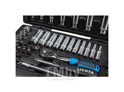 Набор торцевых головок 1/4" 62 пр., дюйм и метрика Licota ALK-8021FW