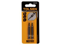 Набор вставок (бит) торцевых 1/4", Square, S2, 50 мм, 2 предмета TOLSEN TT20339