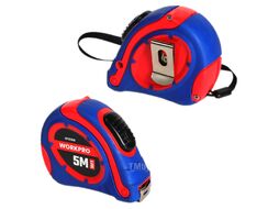 Рулетка пластмассовая 5м(16фут)*19мм самоблокирующаяся, WORKPRO WP261006