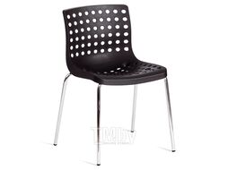 Стул SKALBERG (mod. C-084-A) металл/пластик, 46 х 56 х 79 см, Black (черный) / Chrome (хром)