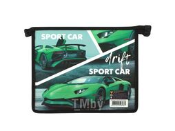 Папка для тетрадей А5 на молнии Green sport car Пчелка ПМ-А5-29