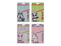 Карандаши 18цв "KAWAII ANIMALS" пластиковые, круглые, 4 вида, в картонной уп. Bruno Visconti 30-0128