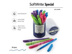 Ручка шариковая "SoftWrite. Special", 0,5мм, чернила на масл. основе, грип, синяя, корпус ассорти Bruno Visconti 20-0090