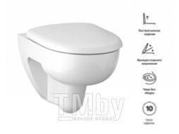 Унитаз подвесной с инсталляцией Geberit Renova T54 500.801.00.1 + 38772001