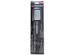 Зеркало смотровое телескопическое с подсветкой 2LED(52х83мм, 285-876мм), в блистере Forsage F-617RL2