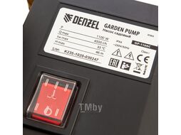 Садовый поверхностный насос GP1100C, 1100 Вт, 4500 л/ч, подъем 46 м, чугун Denzel 97203