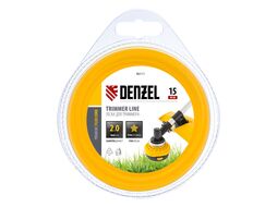 Леска для триммера звезда 2 мм х 15 м, блистер FLEX CORD Denzel 96111