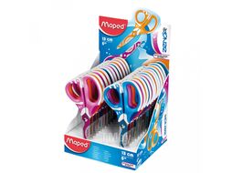 Ножницы канцелярские Maped Zenoa Fit / 599110 (21см, белый/голубой)