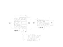 Головка торцевая 6гр. 3/4" 55 мм Licota N6055