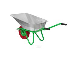 Тачка садово-строительная с PU колесом, грузоподъемность 180 кг, объем 90 л Сибртех 68968