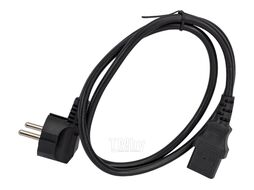 Кабель питания Cablexpert PC-186-VDE-1M, 1м, Schuko- C13, VDE, 10А, черный, с заземлением, пакет