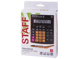 Калькулятор настольный Plus Stf-333-bkrg (200x154 мм) 12 разрядов Staff 250460 Черно-оранжевый