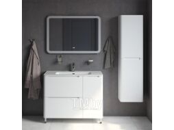 Тумба с умывальником 100 см напольная Edifice, белая Iddis EDI10WFi95K
