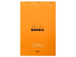 Блокнот А4+, 80 л., тонир., лин. "Rhodia" скоба сверху, оранжевый Clairefontaine 19660С