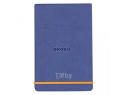 Блокнот А5 148*210 мм, 96 л., лин. "Rhodiarama Webnotepad", кожзам., тв. обл., на резинке, малиновый Clairefontaine 194397C